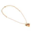 Dual Mayur Locket Set with Beaded Tassel