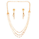 Layered Dhansish chain Beaded Necklace Set