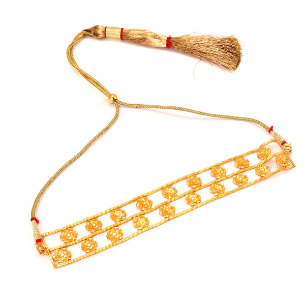 Two Liner Floral Sequence Choker Set