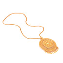 Aditi - Round Motif Pendant Set With Chain (24 Inch ) - BRISHNI