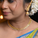 Antara - Beaded Chatai Necklace With Kantana Jhumka - BRISHNI