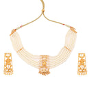 Beaded Line Slick Jaroa Necklace Set - BRISHNI