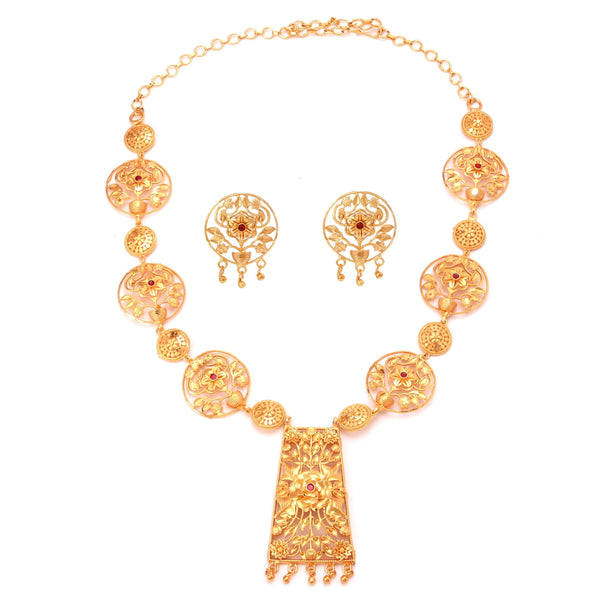 Blossomy - Small Pasha Decorated Necklace Set - BRISHNI