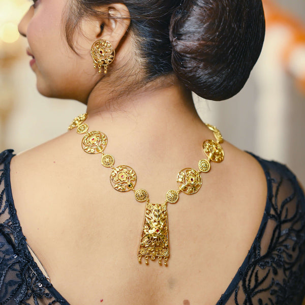 Blossomy - Small Pasha Decorated Necklace Set - BRISHNI