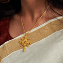 Crisscross Pendant Set With Chain (18 Inch) - BRISHNI