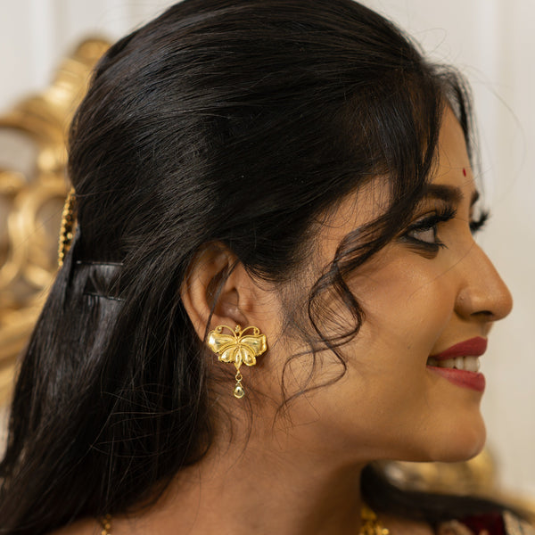 Dual Butterfly Lahara Necklace Set - BRISHNI