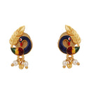 Dual Mayur Locket Set with Beaded Tassel - BRISHNI