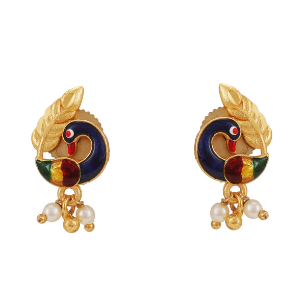 Dual Mayur Locket Set with Beaded Tassel - BRISHNI