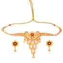 Floral Wing Jhalor Choker Set - BRISHNI