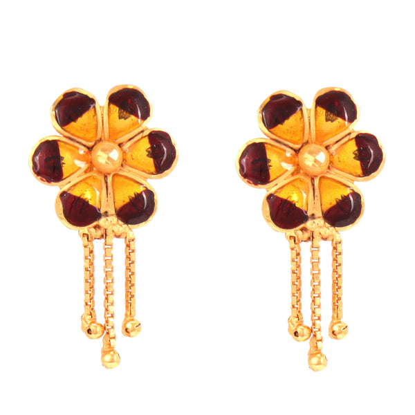 Flower Drop Hansuli Necklace - BRISHNI