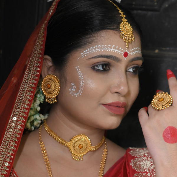 Gold Drop Pasa Choker Set | Gold - plated Collection - BRISHNI