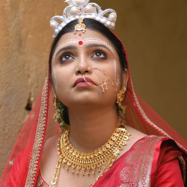 Heritage Charm Heavy Bridal Chatai Necklace Set - BRISHNI