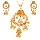 Kanbala Pendant Small Earrings Set With Tassel - BRISHNI