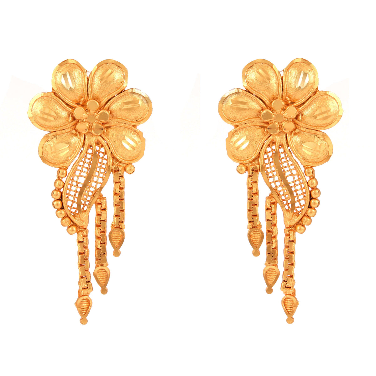 Kirat Flower Motif Slick Necklace Set