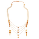 Komol Lata - Four Steps White Beaded Lahara Set - BRISHNI