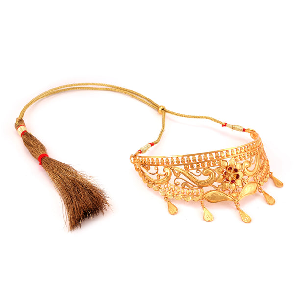 Mina Flower Small Crown Choker Set - BRISHNI