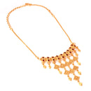 Oval Framed Drop Jhalor Chain Necklace - BRISHNI