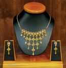 Oval Framed Drop Jhalor Chain Necklace - BRISHNI