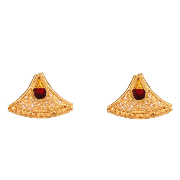 Pakha Style Small Pendant Set With Thread Tassel - BRISHNI