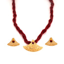 Pakha Style Small Pendant Set With Thread Tassel - BRISHNI