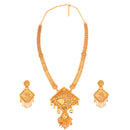 Revati Sitahar Earrings Set - 24K gold plated copper jewelry, Bengali bridal necklace and matching earrings.