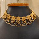 Sohini gold plated choker necklace with intricate design and elegant detailing, perfect for special occasions.