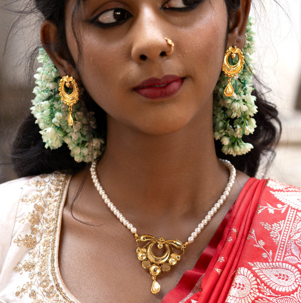 Snigdha - Small Beaded Necklace Set - BRISHNI