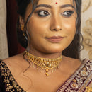 Three Petals Craft Crown Choker Set - BRISHNI