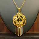 Tulip Embrace Locket Set With Chain (24 inch) - BRISHNI