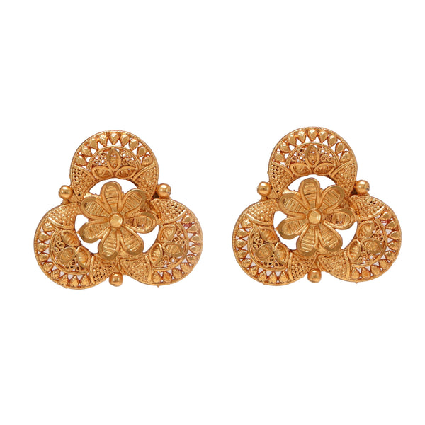 Roopkatha Flower and Half Moon Chocker Set | 24K Gold Plated