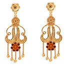 Bridal Floral Minekari Necklace Set | 24K Gold Plated Collection