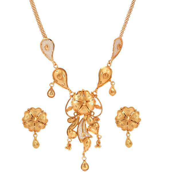 Artsy Flora Slick Necklace Set - BRISHNI
