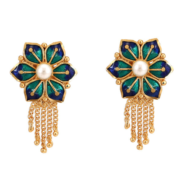 Blue Mina Flower Choker Set - BRISHNI