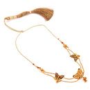 Butterfly (Minakari) Chain Necklace Set - BRISHNI