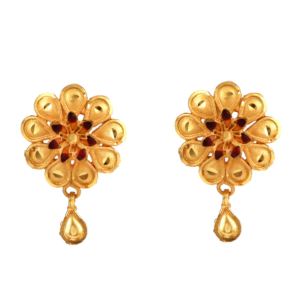 Daisy Embraced White Beaded Necklace Set - BRISHNI