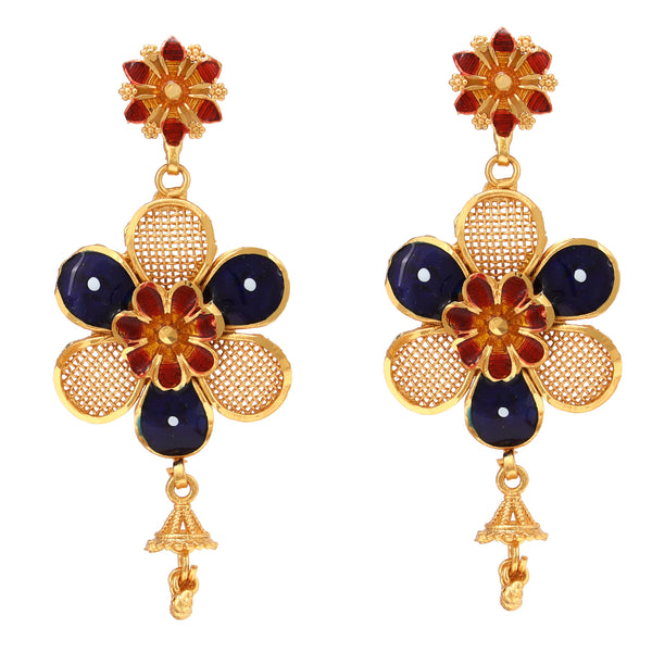 Drop Motif Minakari Chatai Necklace - BRISHNI