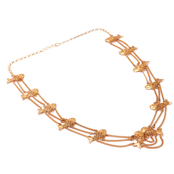 Fish Motif Lahara Necklace Set - BRISHNI