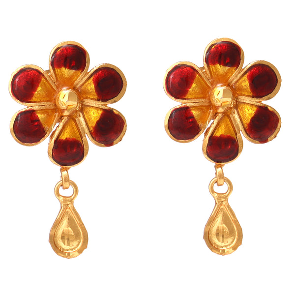 Floral Design Small Necklace Set - BRISHNI