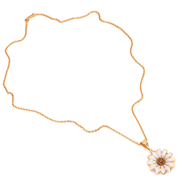 Gerbera Pendant Set With Chain - BRISHNI