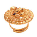Golden Money Plant Kanthi With Matching Earrings - BRISHNI