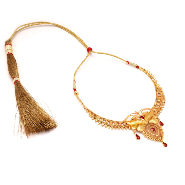 Jali Work Mina Drop Necklace Set - BRISHNI