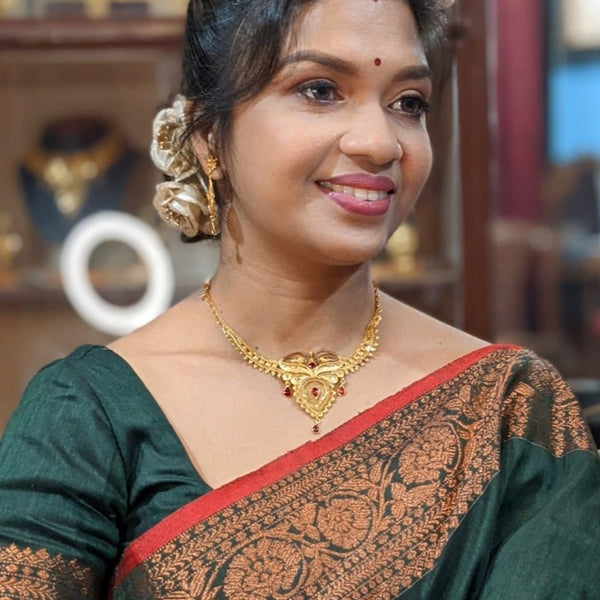 Jali Work Mina Drop Necklace Set - BRISHNI