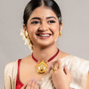 Maa Durga Locket earrings Set with Tassel - BRISHNI