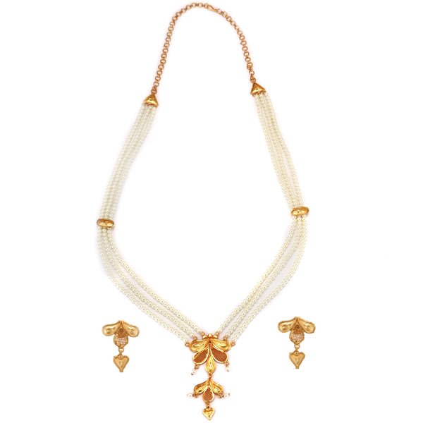 Madhuban - White Beaded Sitahar Set - BRISHNI