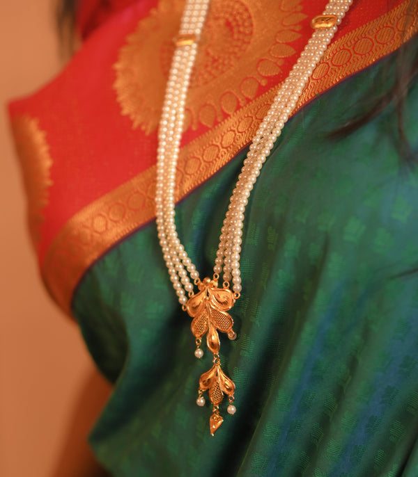 Madhuban - White Beaded Sitahar Set - BRISHNI