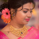 Mayurakkhi- Broad Collar Choker Necklace Set - BRISHNI