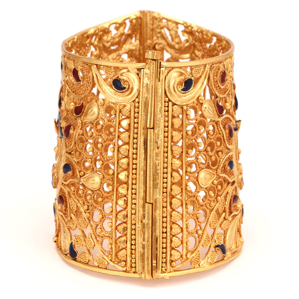 Mayuram - Peacock Motif Glass Chur- One Piece - BRISHNI