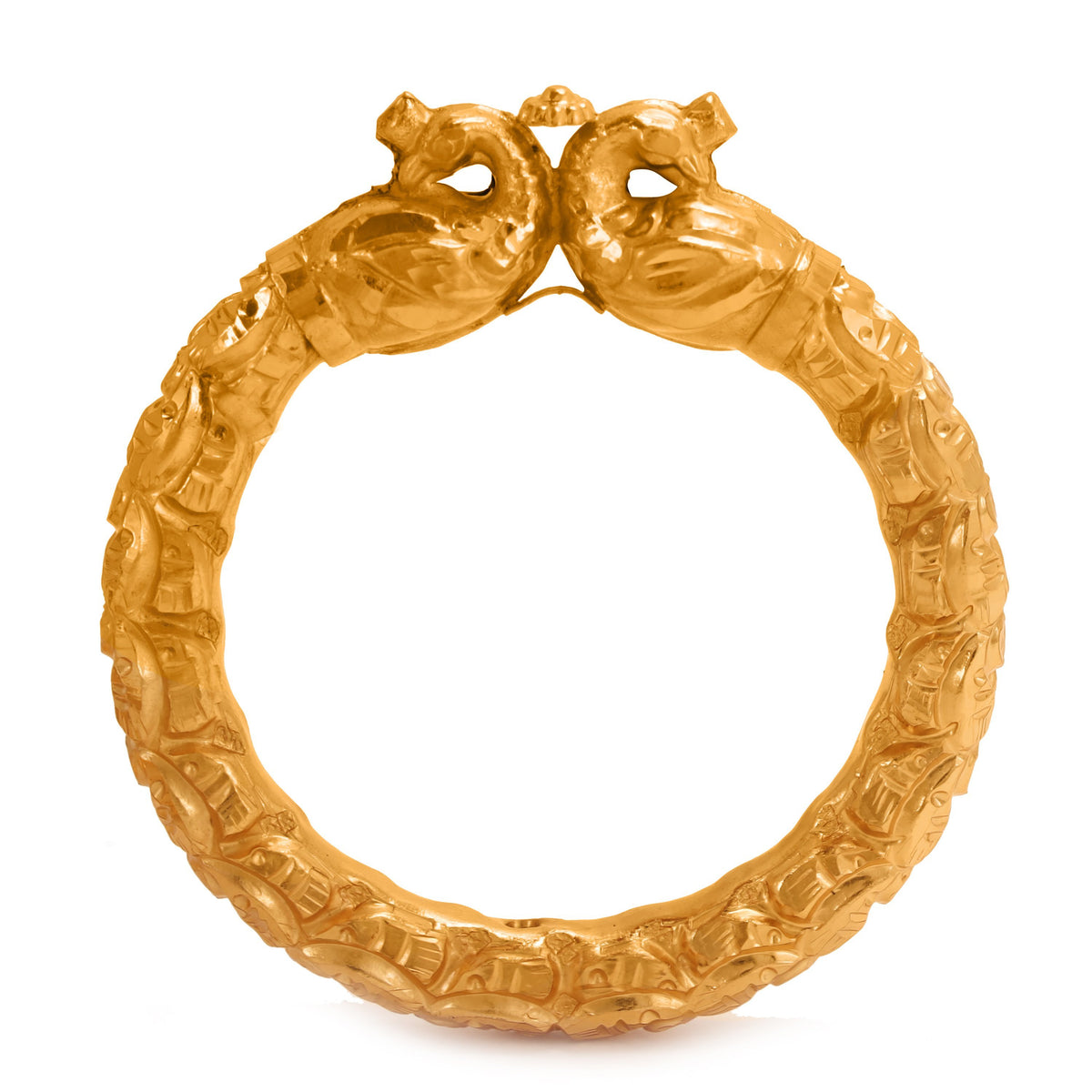 Mayur Mukh Bala Two Pieces Gold-plated Bangles - Main Image