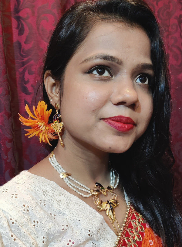 Monihar - Mayur Monihar With Matching Earings - BRISHNI