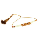 Rectangular White Beaded Choker Set - BRISHNI